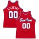 Men's Custom Red White-Royal Authentic Throwback Basketball Jersey